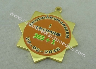 Hard Enamel Medal Goverment Medals Custom Ribbons Awards Brass 45 Mm