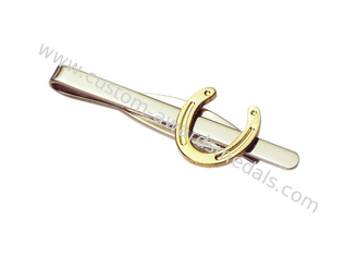 Copper Or Zinc Alloy Or Pewter Personalized Tie Bar Tie Bar Placement With Gold Plating
