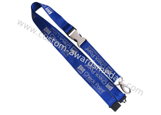Check Point Silk Screen Printing Personalized Polyester Promotional Lanyards For ID Card