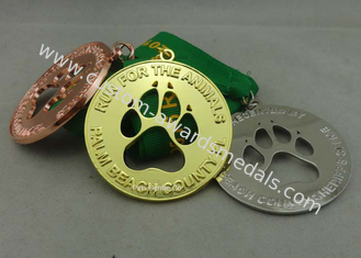 Race Ribbon Medals Enamel Customizabled Sports Medals For Company