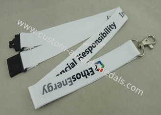 Sport Meeting Neck Custom Printed Lanyards Polyester With Mobile Holder