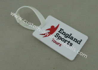 Personalized Promotional PVC Luggage Tag , Rubberized Key Chain For Award