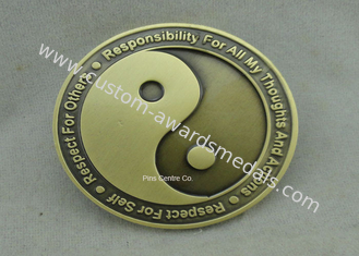 Die Struck Personalized Coins , Transparent Enamel Brass Material Police Coin