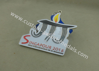 Customized Gold Medal With Ribbon For Sport / Medallion 2 - 5 mm Thickness