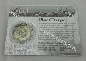 Blue Mosque Personalized Coins 40mm For Outstanding People