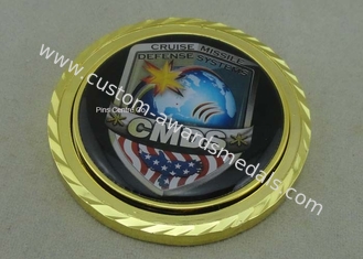 Rope Edge Personalized Spinning Coins With Zinc Alloy , 50mm Diameter