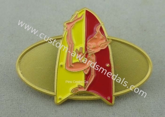 Classic Embossed Soft Enamel Recognition Pins With Gold Plating