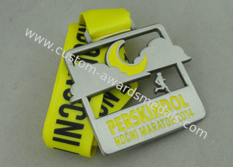 Marathon Ribbon Medals, Antique Nickel Plating with Zinc alloy