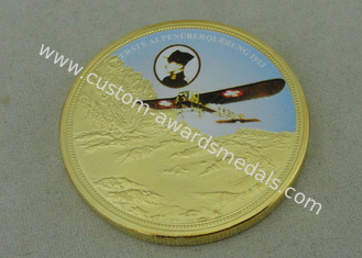 Confoederatio Helvetica Personalized Coins , Zinc Alloy Die Casting With Gold Plating Army Coin