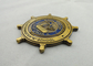 Double Sided Copper, Iron, Brass Quarterdeck Coin with Soft Enamel, Antique Gold Plating