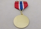 Custom Iron or Brass or Copper Souvenir Gift Medal, Offset Printing Ribbon Medal without Plating