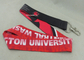 Celebration Promotional Lanyards Printing Stain Material Neck Ribbon With Twist Hook