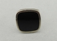 17 mm Square Sterling Silver Cufflink , 3D Small Nickel Plating For Company