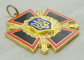 Zinc Alloy Cross Sward Enamel Medal , Imitation Hard Enamel , Gold Plating