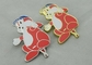 60 Jahre Red Heart Shaped Enamel Medal , Gold Sports Medals For Kids