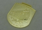 Antique Gold Die Cast Medals Souvenir Awards , Carnival Ribbon Enamel Medals