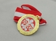 88mm Enamel Medal Antique Silver Plating , Iron Medal For Sport Game