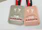 Zinc Alloy Karate Sub Ribbon Medals With Soft Enamel , Die Casting Sport Medals