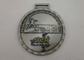 Round Soft Enamel 3D Gold Boxing Race Metal Medal With Neck For Promotional Gifts