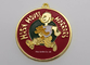 National Service Childrens Gold Brass Enamel Medal  , Custom Dance Medals