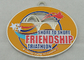 Synthetic Friendship Medal Nickel Plating 2.5 Inch For USA Triathlon